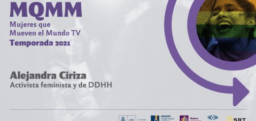 Placa del programa de entrevista a Alejandra Ciriza